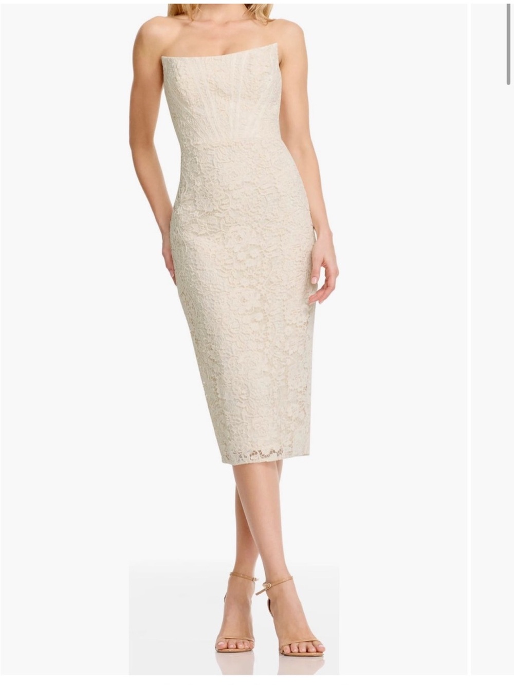 ✨NEW ✨ Dress the Population Cosette
Strapless Lace Corset Cocktail Dress